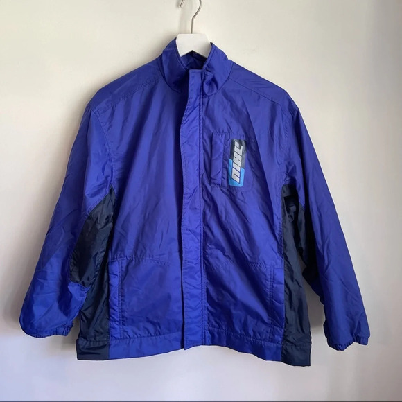 Nike blue zip up windbreaker jacket size XL (16/18) - Picture 1 of 9